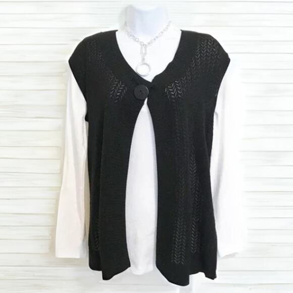 KENNETH COLE REACTION Sleeveless Silk Blend Cardigan, M, NWOT! - Picture 8 of 9